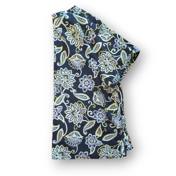 Catherine's | Black and Yellow Button Up Short Sleeve Blouse Top Women's 22W - Picture 2 of 3